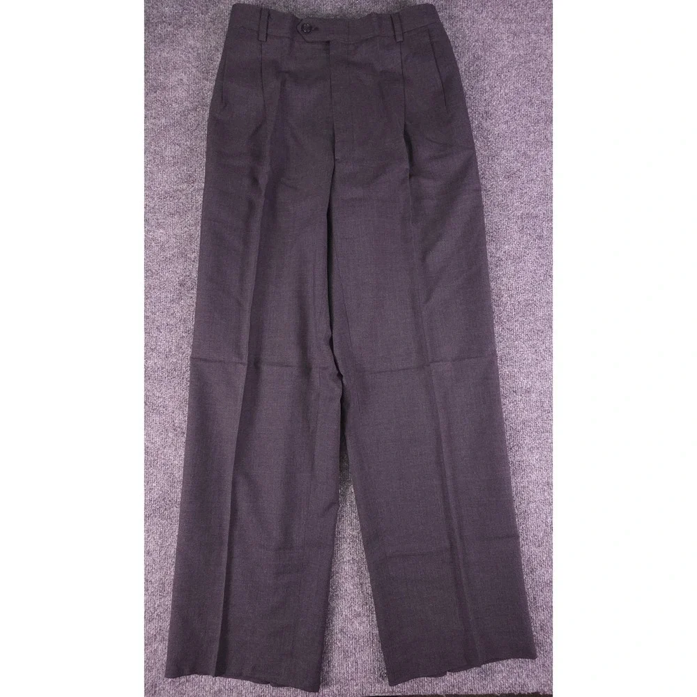 Hart Schaffner Marx 2 Piece Suit Mens 44L 30X32 Dark Gray 2 Button‎ Wool